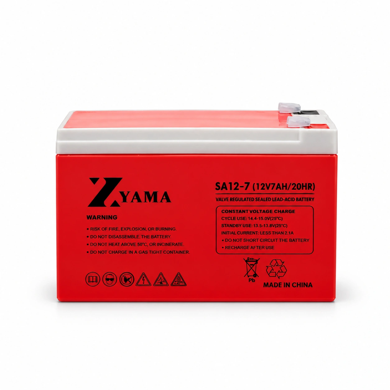 12V 7A burglar alarm battery